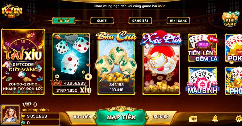 iWinclub.win thu hút người chơi bởi vô vàn các tựa game hấp dẫn.